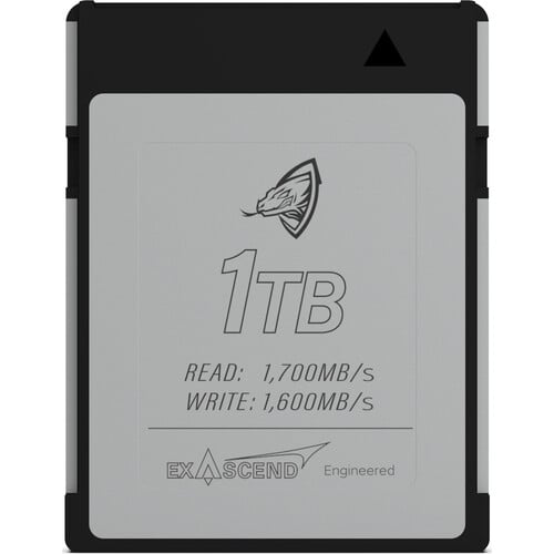 Exascend Archon CFexpress Type B Card 1TB/ Read: 1700 MB/s, Write: 1600 MB/s (Red V-Raptor)